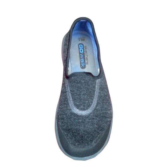 Skechers Go Walk Womens Size 6.5 Black Slip On Shoes Pre-owned No Box - Picture 4 of 15
